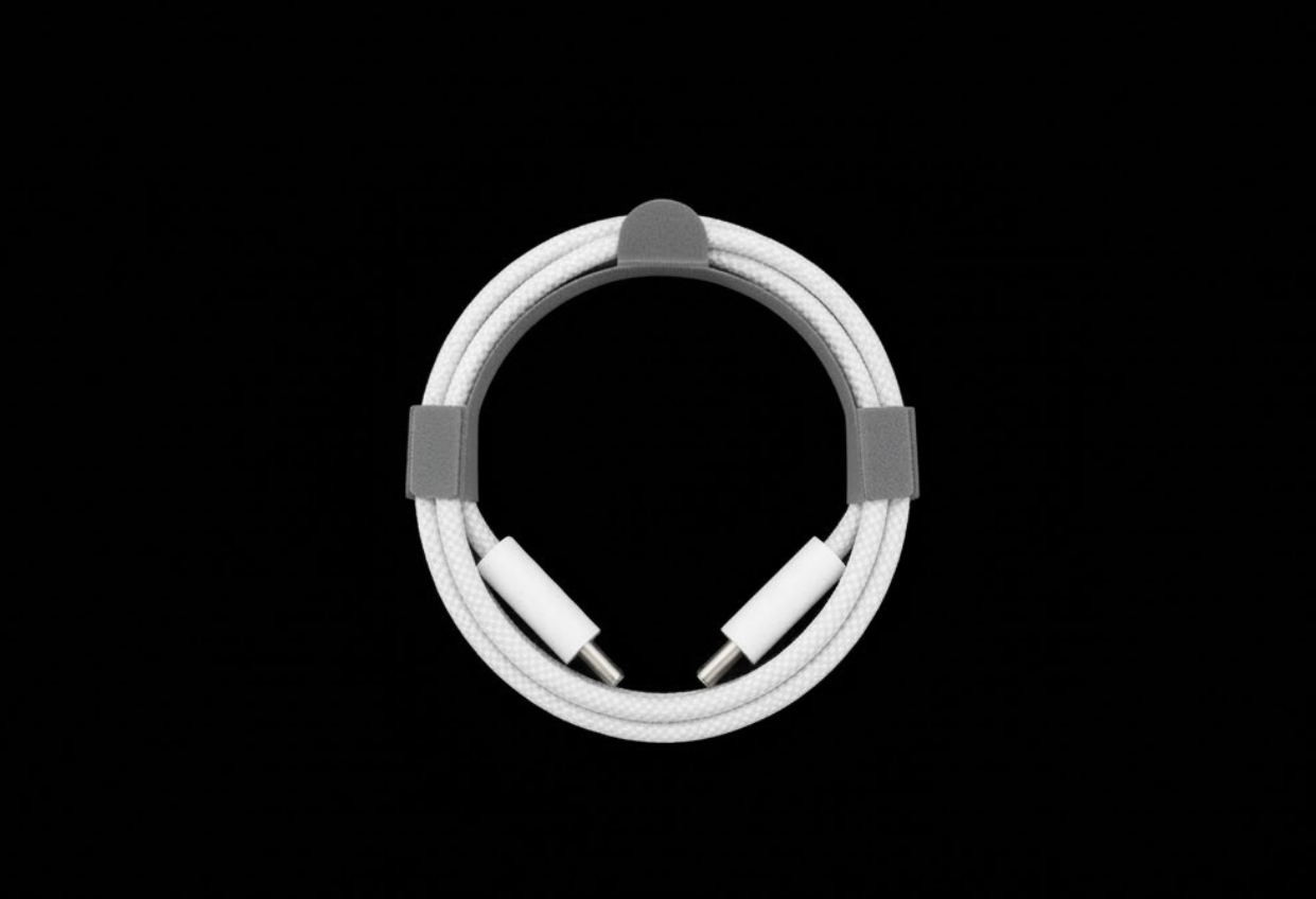 White charging cable